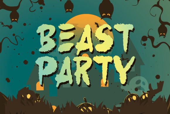 Beast Party: A Playful Display Font for Spooky-Cool Editorial Design