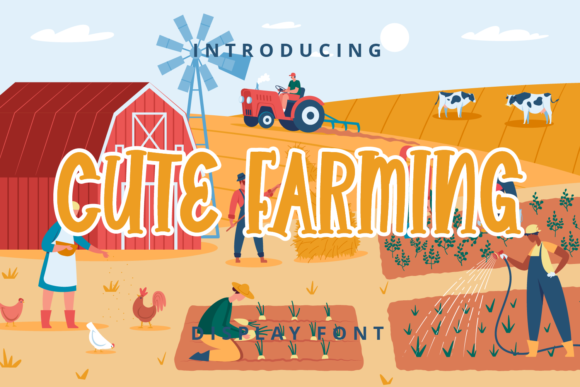 Cute Farming: A Playful Display Font for Web Design Projects