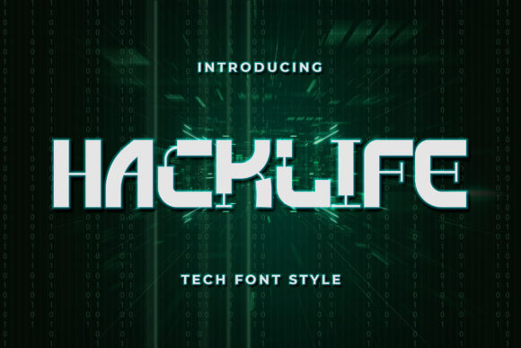 Hacklife: A Futuristic Display Font for Modern Editorial Design