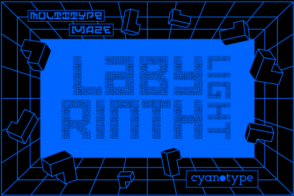MultiType Maze Labyrinth Light: A Display Font That Makes Campaigns Stand Out