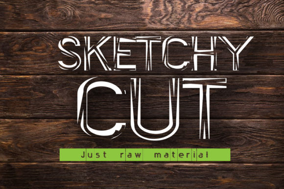 SketchyCut Font: A Playful Display Typeface for Memorable Branding